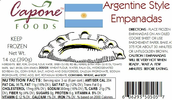 Capone Foods Argentine Meat Empanadas * STORE PICK UP ONLY 2 Capone Foods Argentine Meat Empanadas * STORE PICK UP ONLY