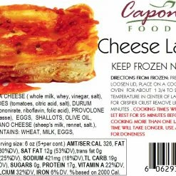 Capone Foods Lasagna - Cheese, 6 Lbs. * STORE PICK UP ONLY