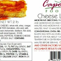 Capone Foods Lasagna - Cheese * STORE PICK UP ONLY