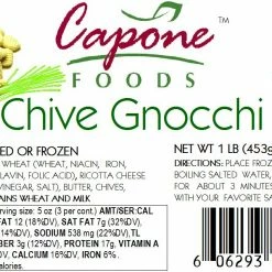 Capone Foods Gnocchi - Chive * STORE PICK UP ONLY