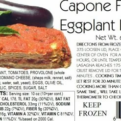 Capone Foods Eggplant Dinner 6 Lbs. * STORE PICK UP ONLY