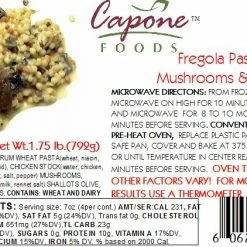 Capone Foods Entrées Fregola With Mushrooms * STORE PICK UP ONLY