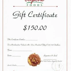 Capone Foods Gift Certificate ($150)