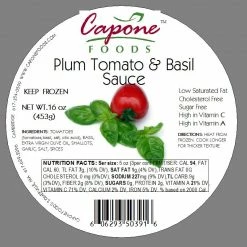 Capone Foods Sauces And Soups Sauce - Plum Tomato & Basil * STORE PICK UP ONLY