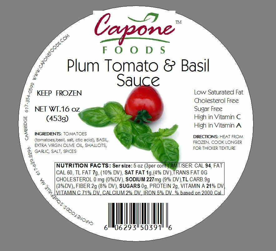 Capone Foods Sauces And Soups Sauce - Plum Tomato & Basil * STORE PICK UP ONLY 2 Capone Foods Sauces And Soups Sauce - Plum Tomato & Basil * STORE PICK UP ONLY