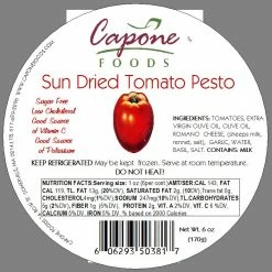 Capone Foods Sun Dried Tomato Pesto 6 Oz * STORE PICK UP ONLY