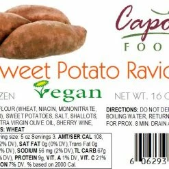 Capone Foods Ravioli - Sweet Potato, VEGAN (no Meat Or Cheese) * STORE PICK UP ONLY