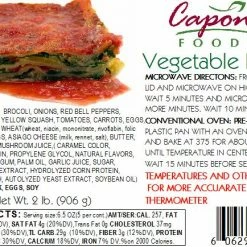 Capone Foods Lasagna - Vegetable * STORE PICK UP ONLY