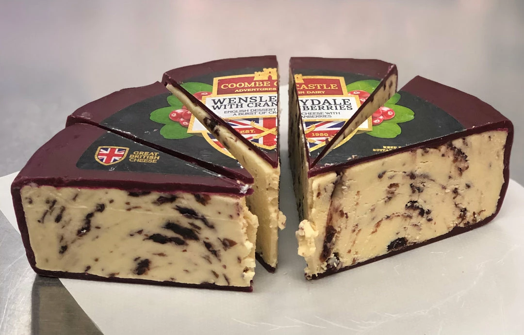 Capone Foods Wensleydale With Cranberries, England Cheese 1 Capone Foods Wensleydale With Cranberries, England Cheese